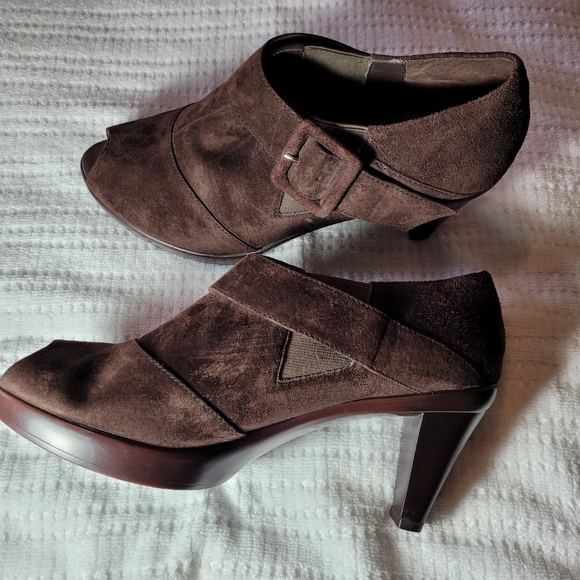BELLA-VITA BROWN LEATHER/ SUEDE PUMPS SHOES - Picture 2 of 16